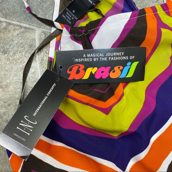 INC International Concepts Brasil Collection Zebra Arrow Dress - Picture 6 of 11